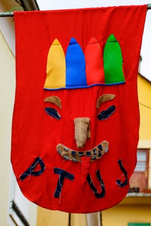 Kurenti Flag in Ptuj 
